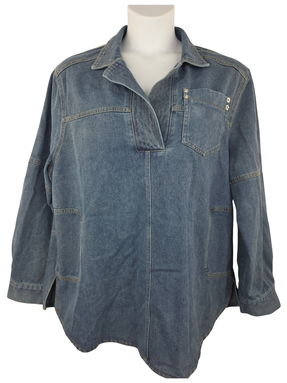 XL Denim Pullover Tunic 3572-AM